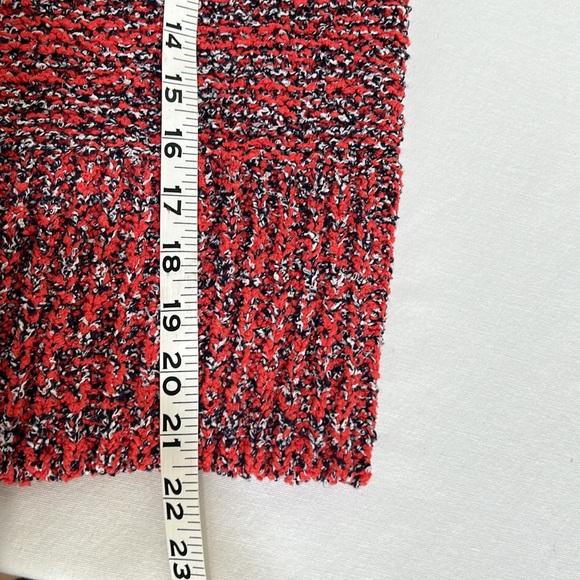 CURRENT ELLIOT WOMEN THE MOONSHINE SWEATER  PULLOVER RED BLACK LONG SLEEVE Sz 0 - Picture 9 of 11